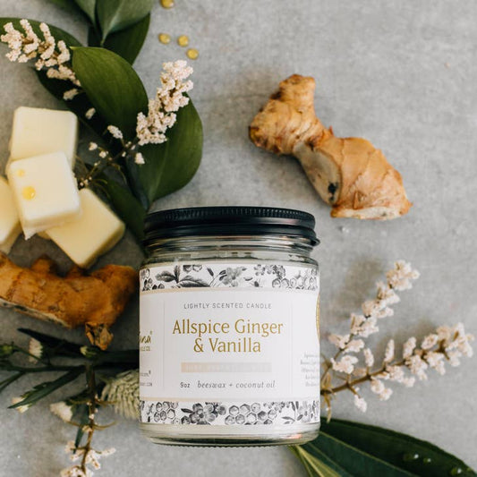 All-Spice Ginger and Vanilla Essential Oil Candle
